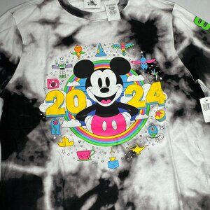 Disney World 2024 Tie-dye Long Sleeve Mickey Mouse Shirt XS